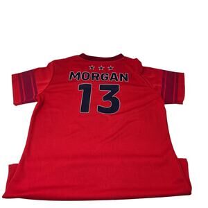 Alex Morgan #13 USA National Soccer Team Jersey Girls Medium Red